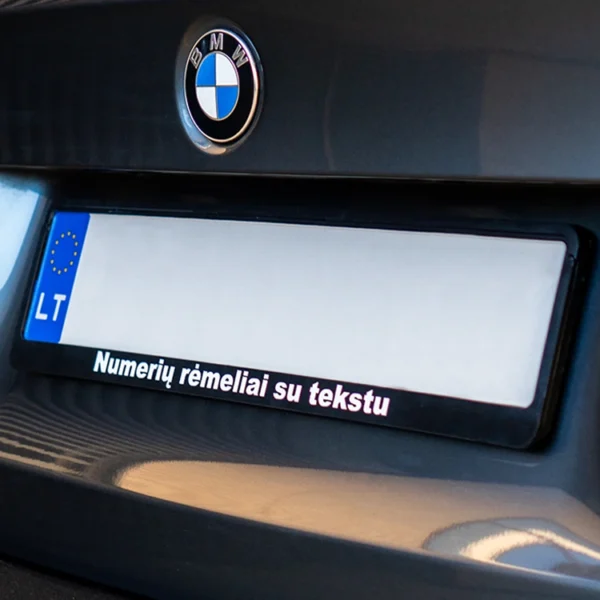 Valstybiniai numerių rėmeliai su užrašais