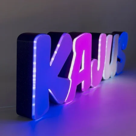 3D LED apsvietimas logotipas