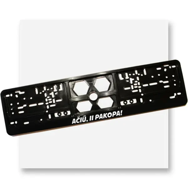 Numerių rėmelis su tekstu „Ačiū, II pakopa“