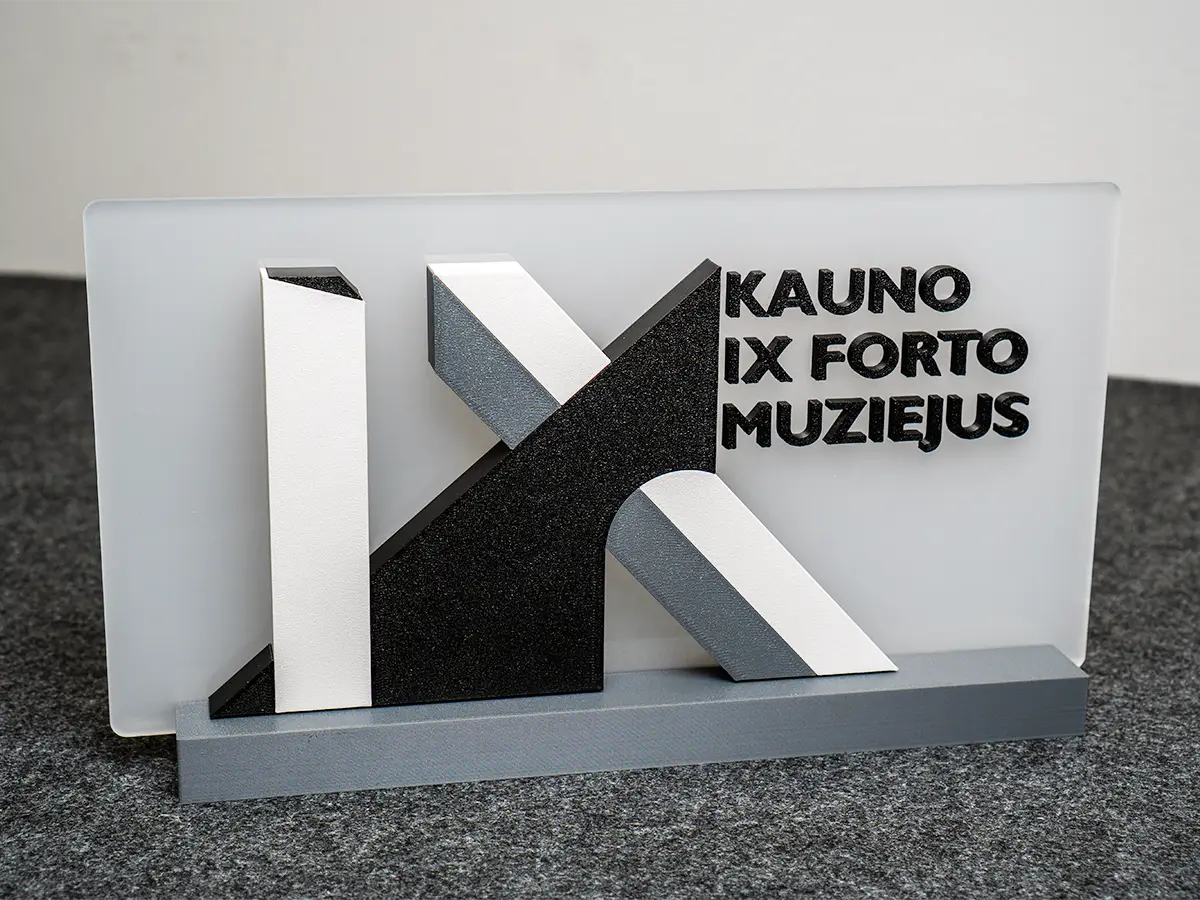 3D spausdinta skulptūrėlė Kauno IX forto muziejui