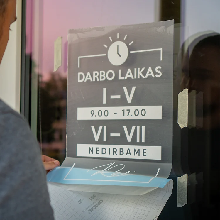 Plėvelių Era 3D tūrinis logotipas ant sienos